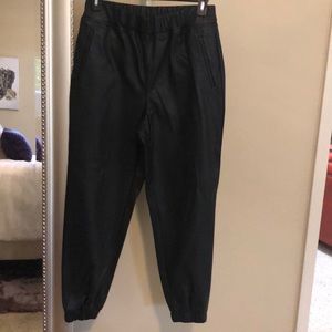 INC faux leather joggers